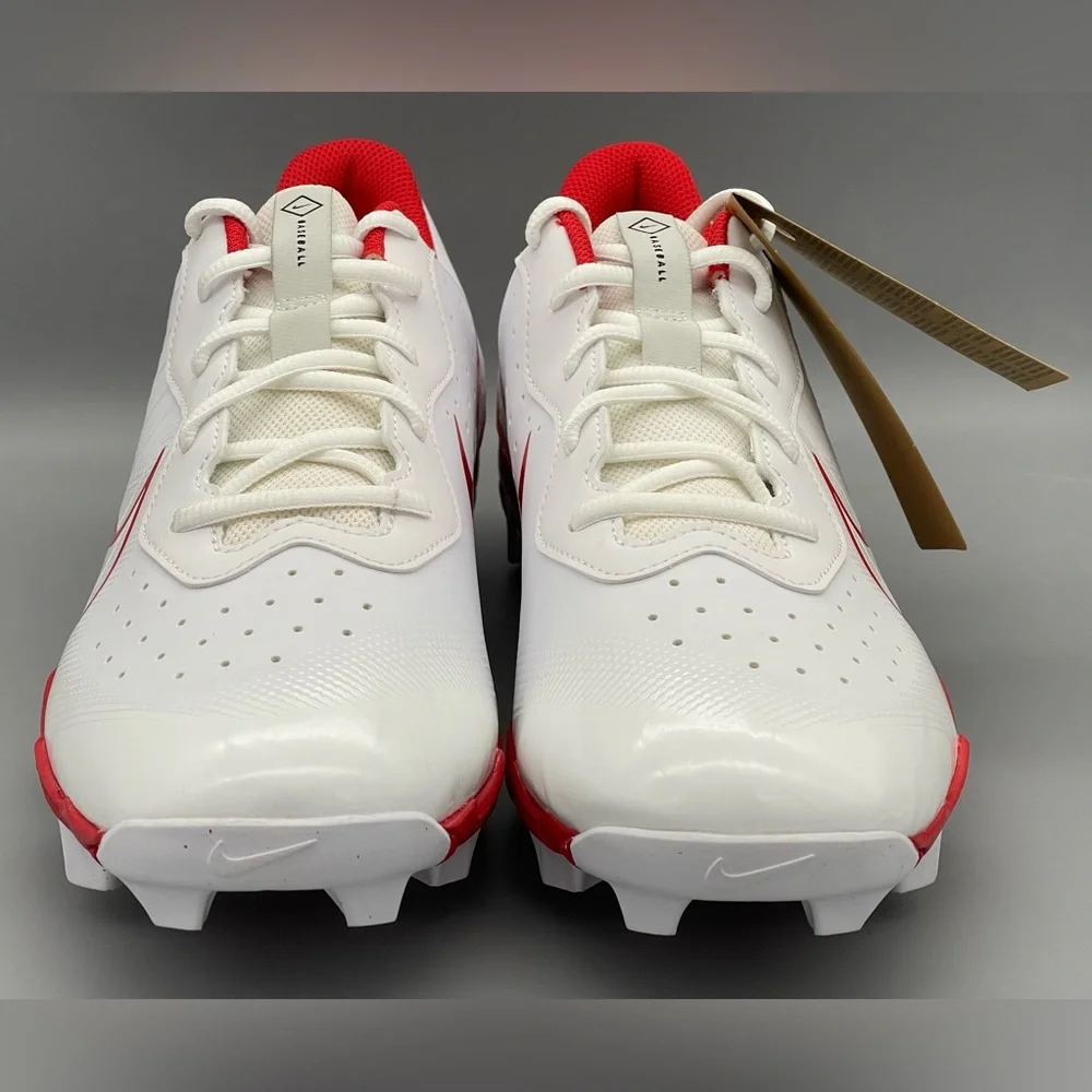 Nike Force Alpha Huarache 4 MCS Baseball Cleats WHITE/RED DJ6524-104 Mens 12 NEW - Picture 3 of 9